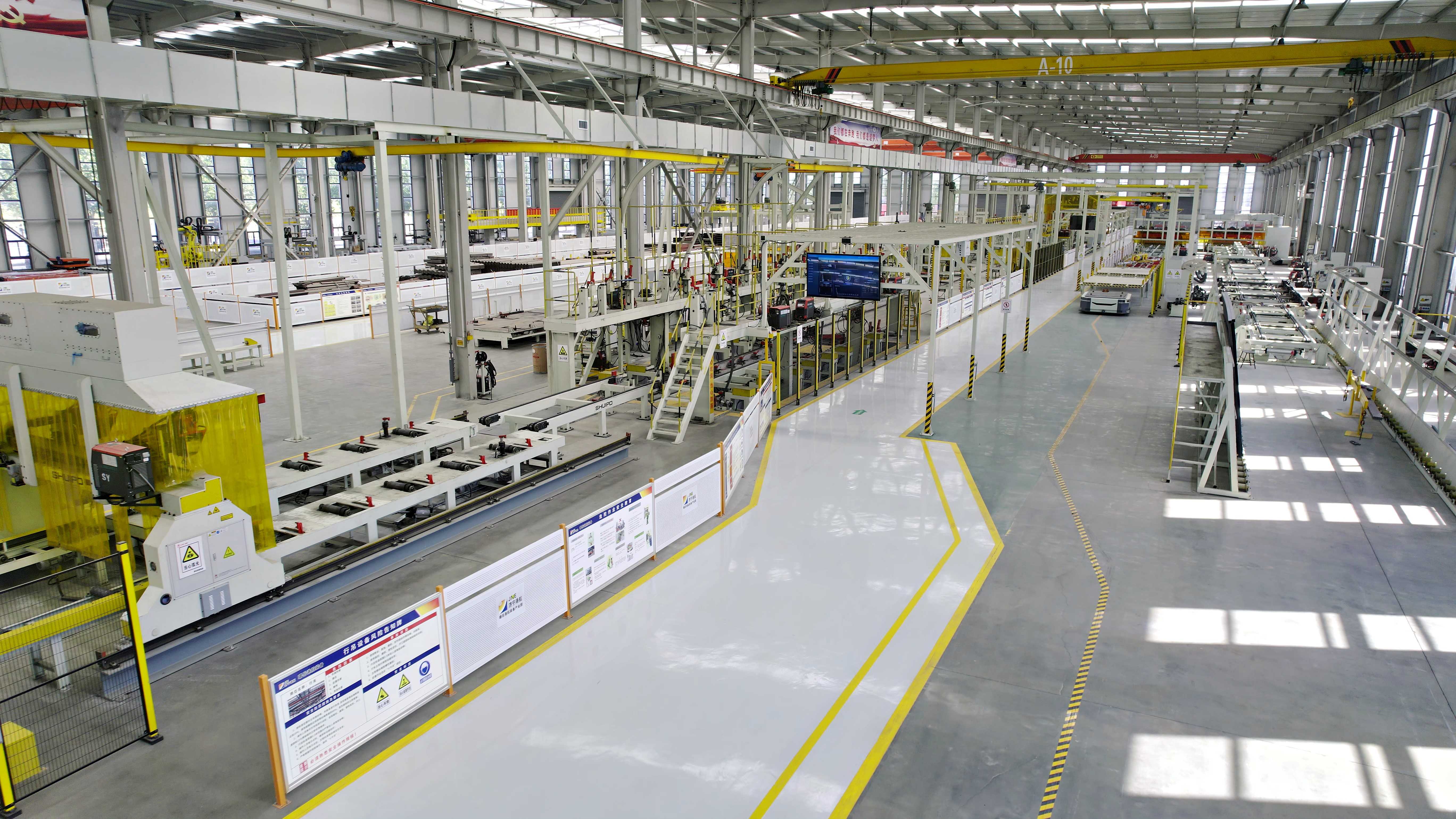 smart welding production line for shipping containers